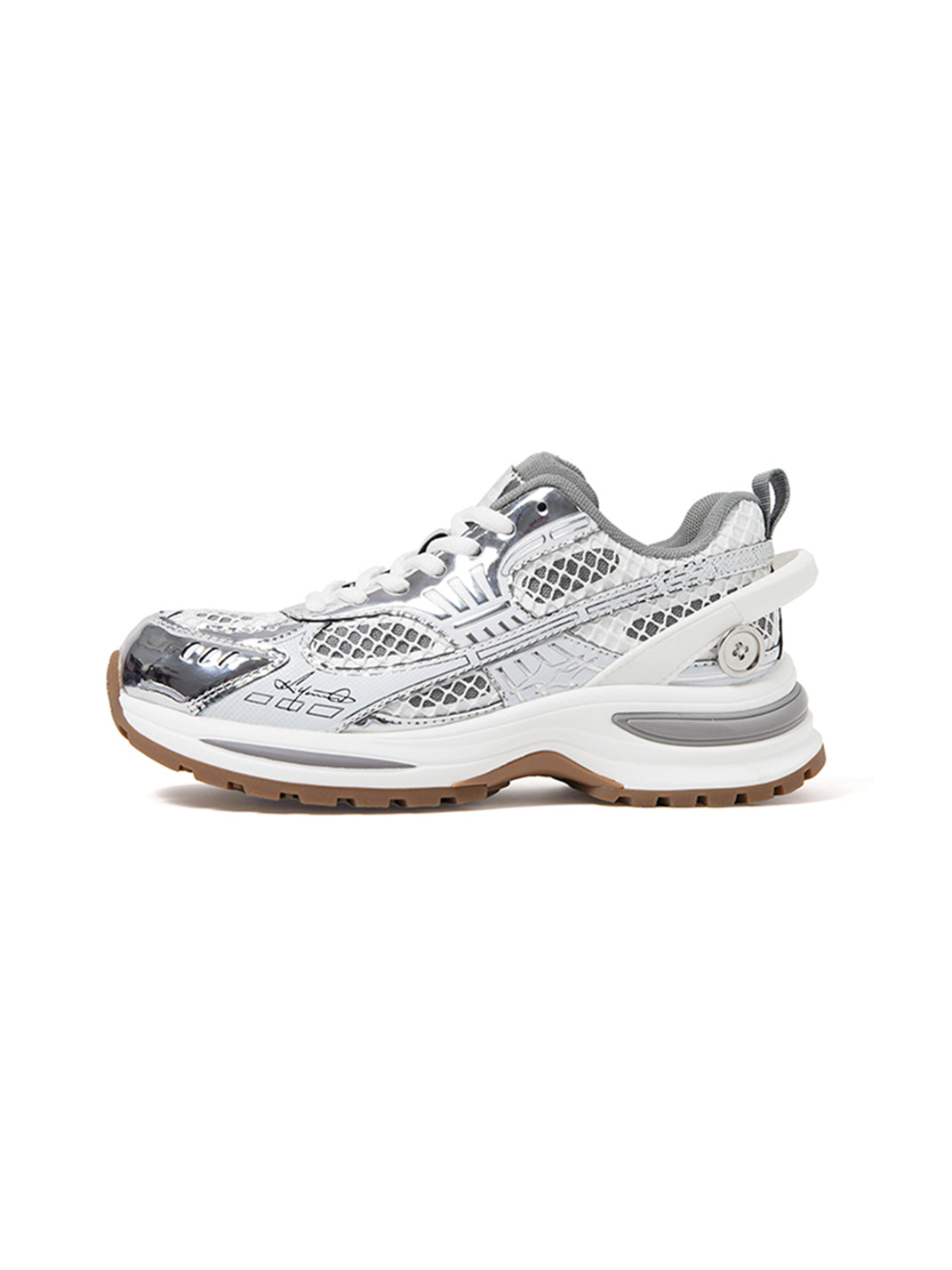 KILLWINNER丨Silver Lightweight Chunky Running Shoes - PSYLOS 1, KILLWINNER丨Silver Lightweight Chunky Running Shoes, Chunky Sneakers, KILLWINNER, PSYLOS 1